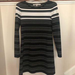 Long Sleeve A-line Striped Dress